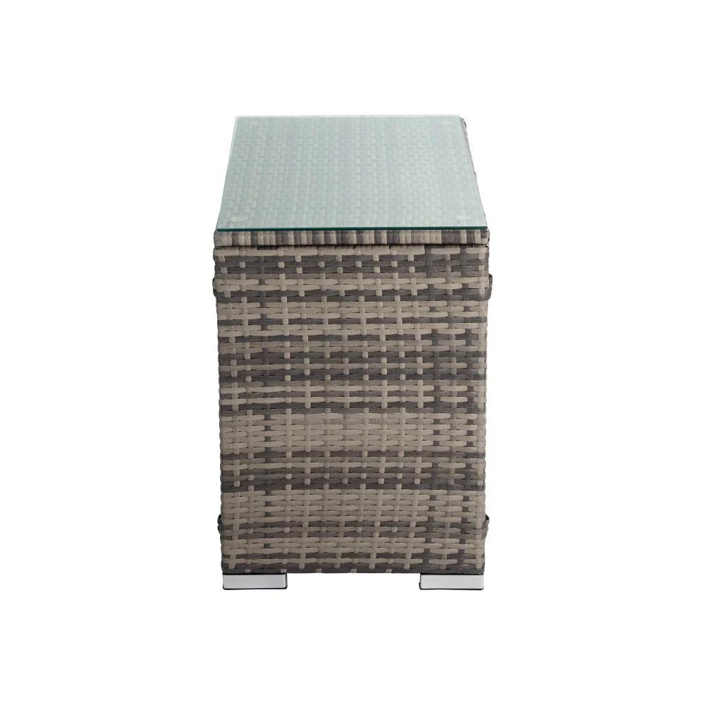 Rayleigh Grey Wicker End Table - Nurns