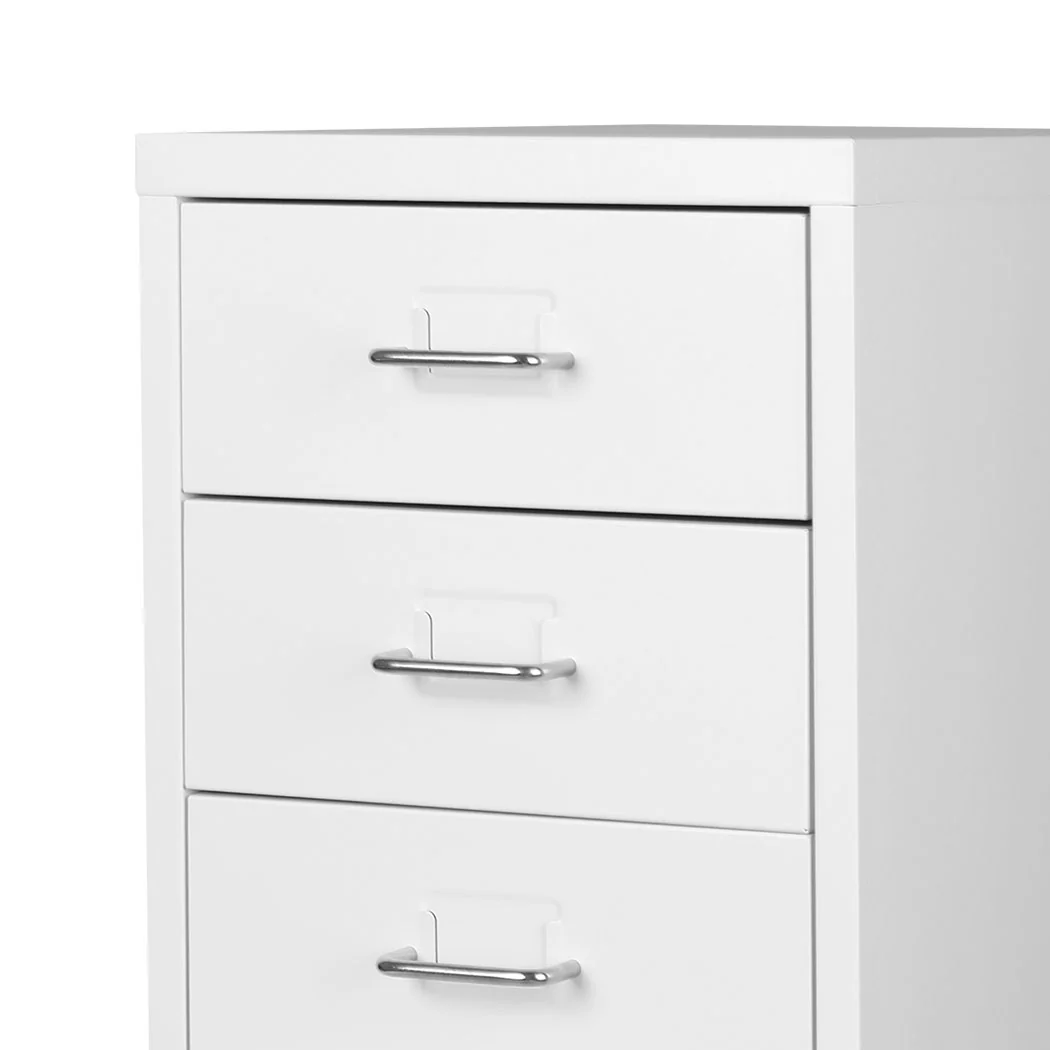 Levede Office Cabinet 8 Drawer Drawers White - Nurns