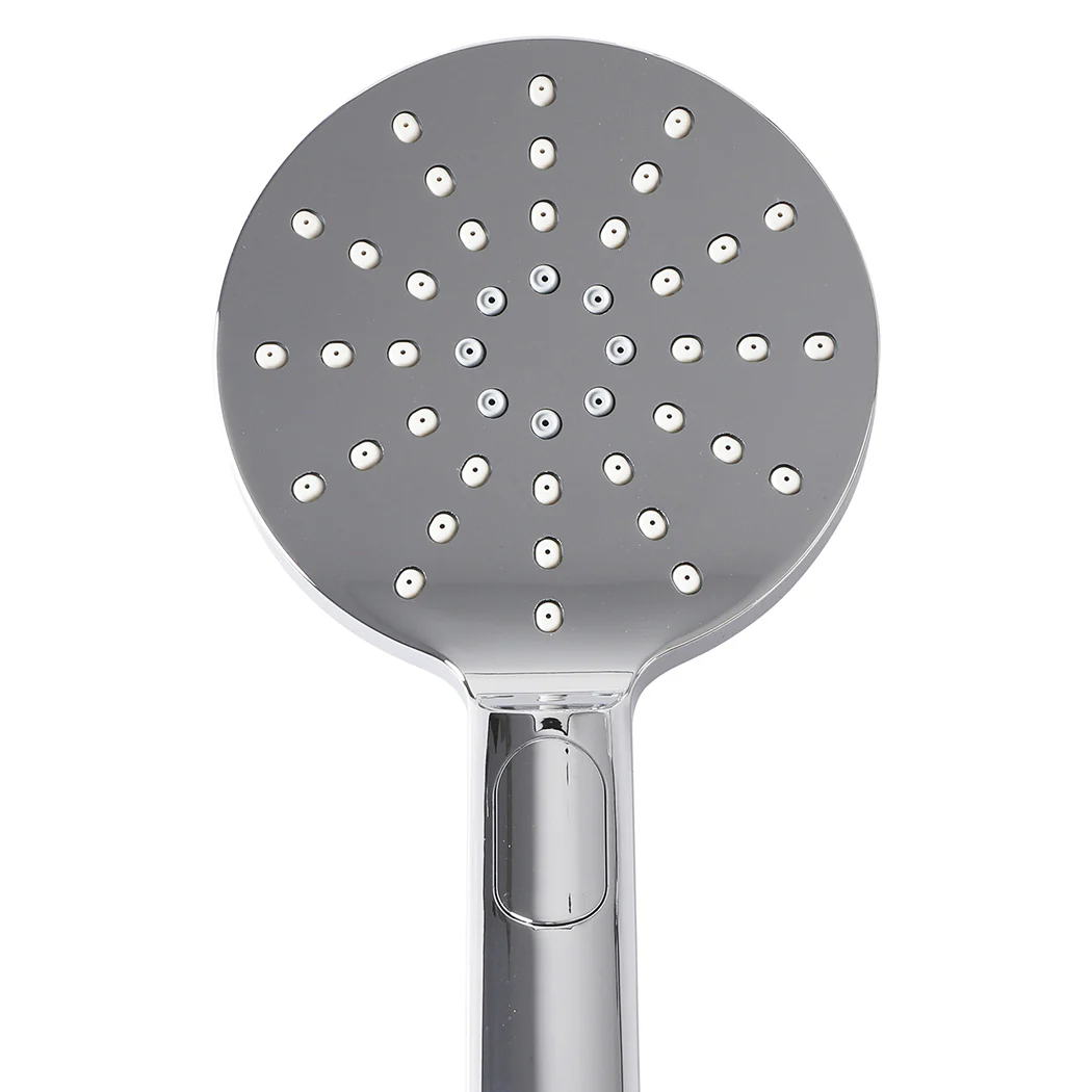 High Pressure Shower Head Set Rain Round - Silver - Nurns