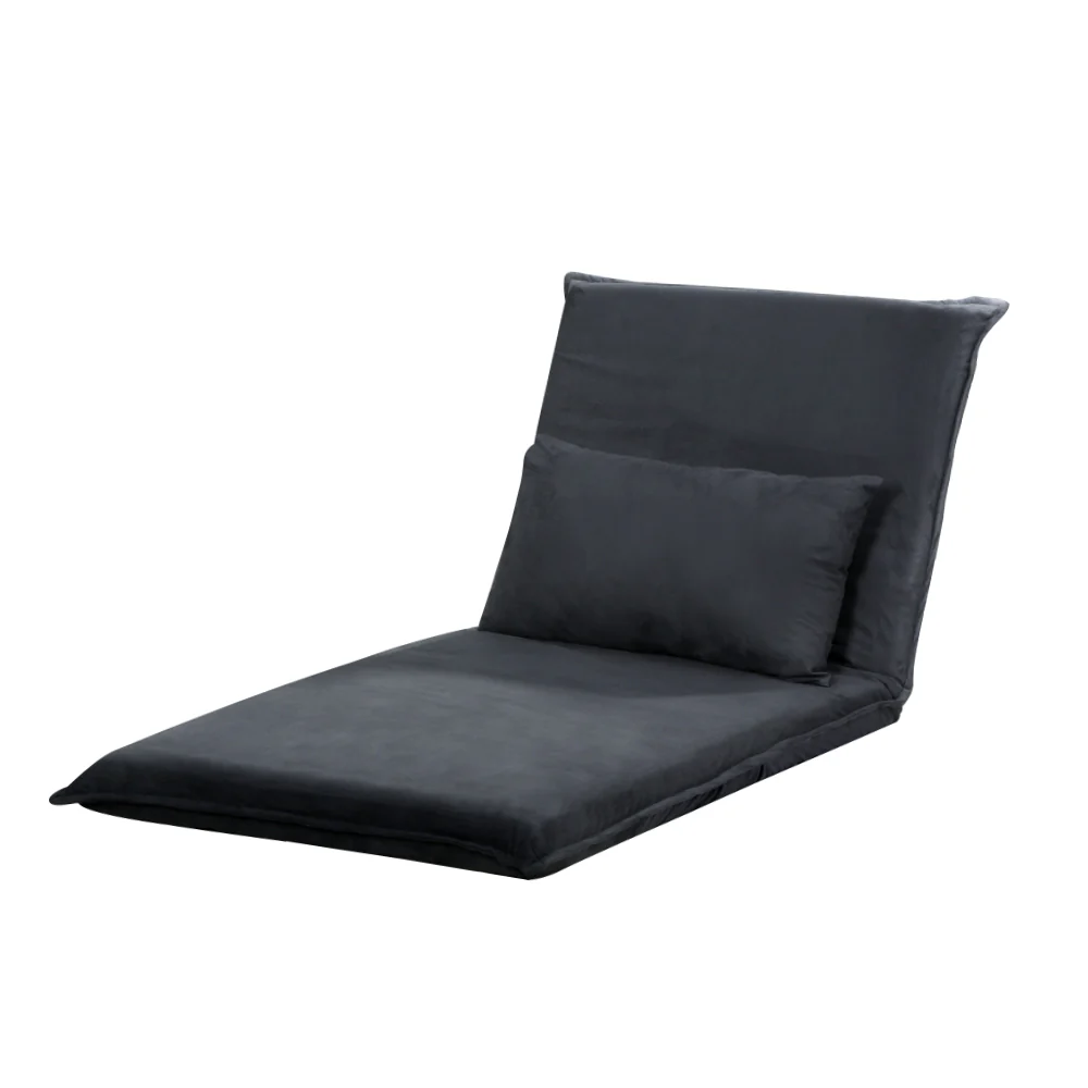 Maeve Folding Foam Camping Sofa Lounge Recliner Chair - Charcoal - Nurns