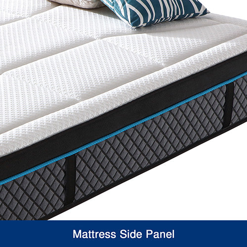 Dashiell 30cm Mattress In Coolmax Memory Foam 6 Zone Pocket Coil Soft Firmness - Queen - Nurns