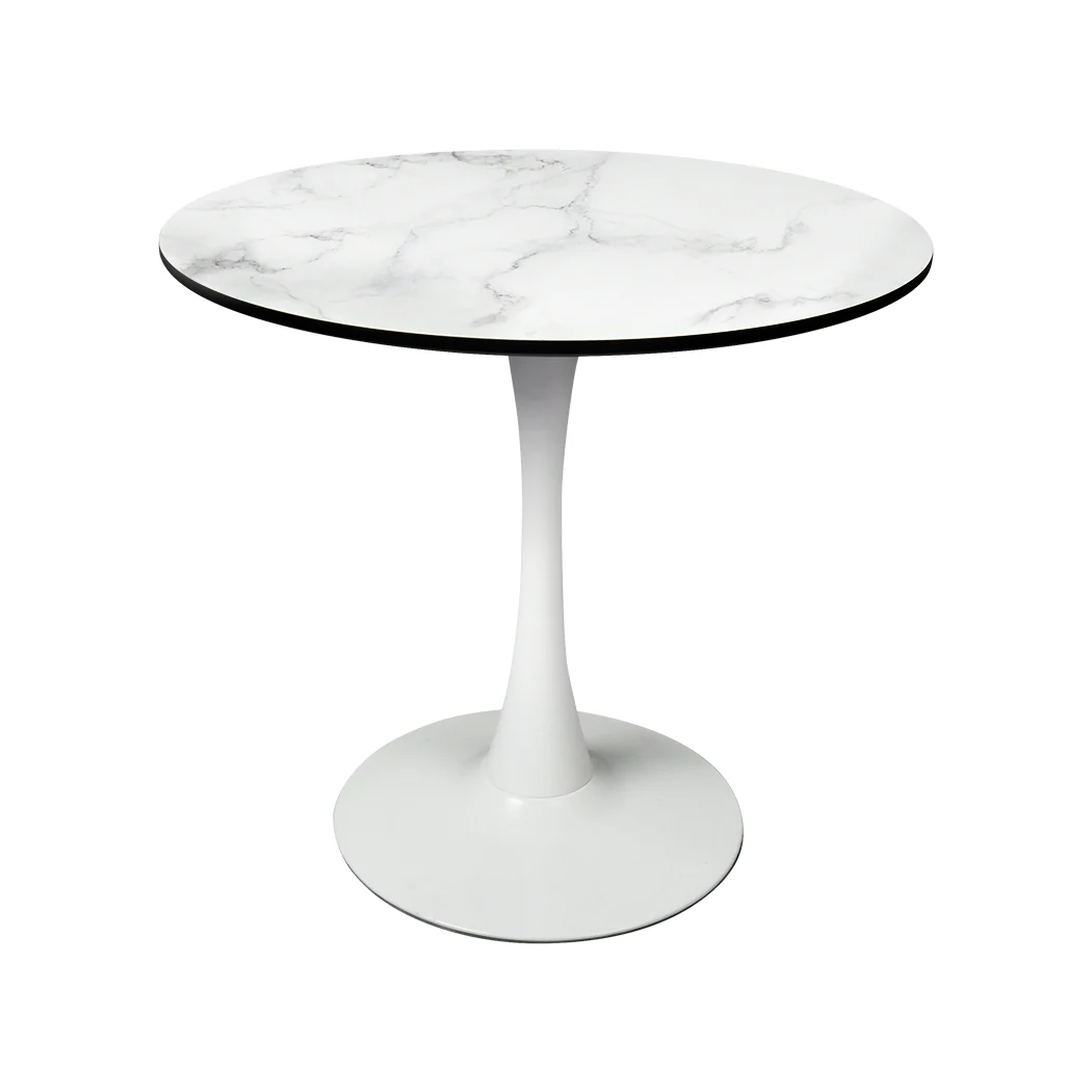 Dining Table Kitchen Swivel Marble Tulip Outdoor Round Metal White - Nurns