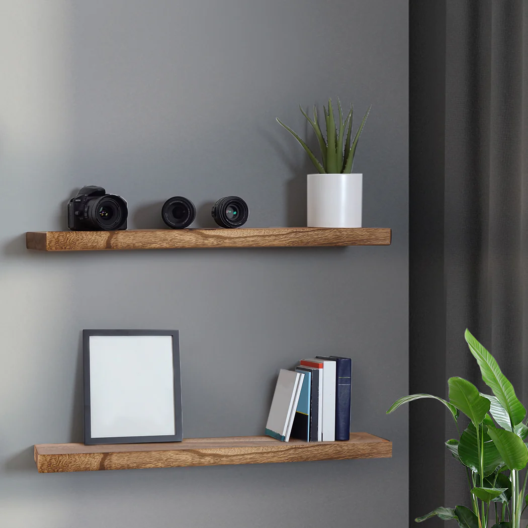 Levede 2Pcs Floating Shelves Wall Mounted Large - Nurns