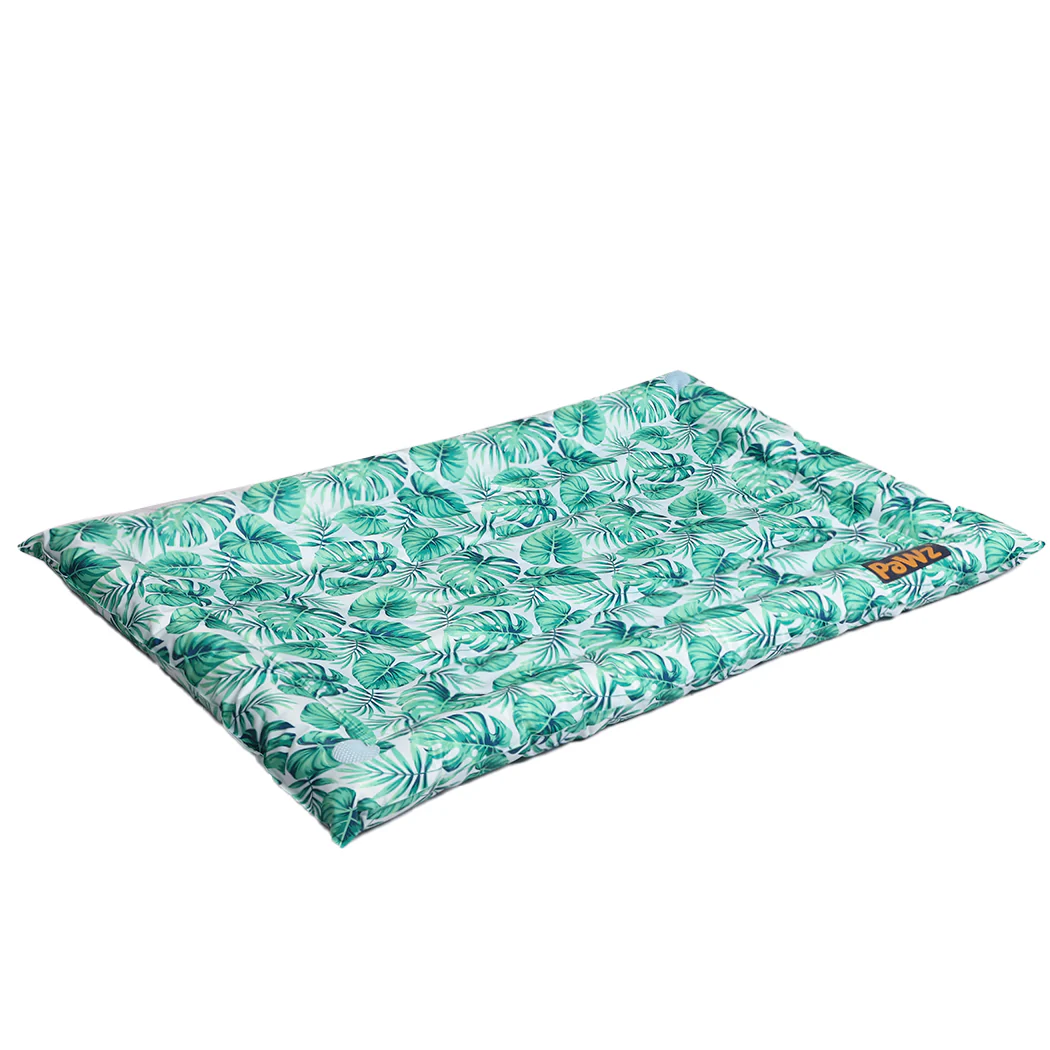 MEDIUM Dog Beds Pet Cool Gel Mat Bolster - Green - Nurns