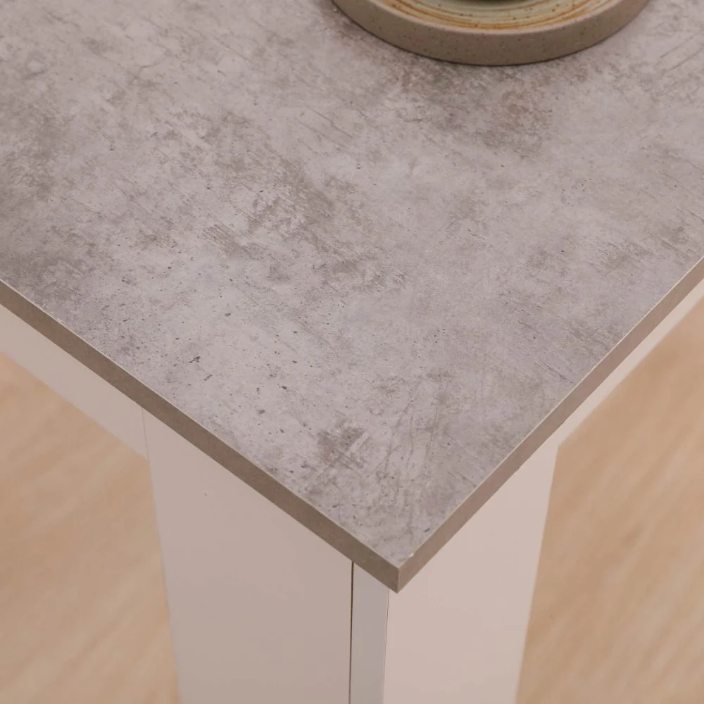 Dining Table Rectangular Wooden 120M - Grey & White - Nurns