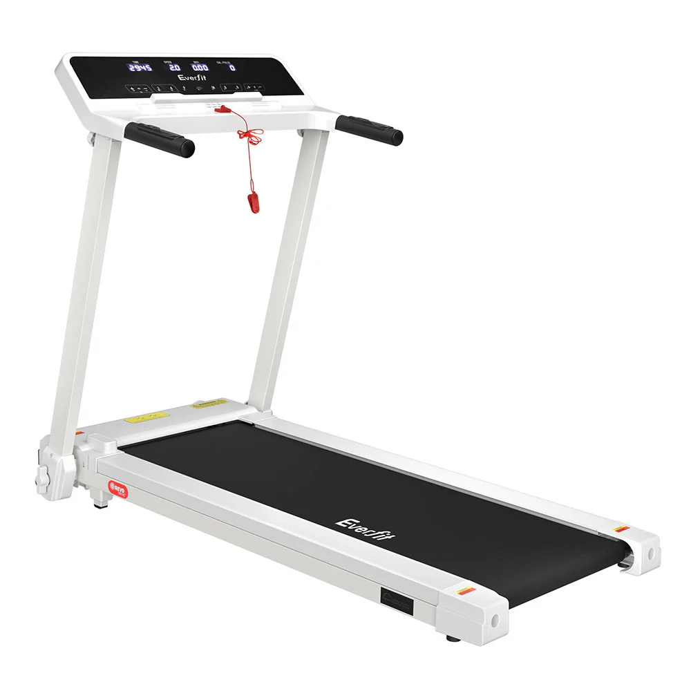 Everfit Treadmill Electric Home Gym Fitness Exercise Knob Foldable 420mm White - Nurns