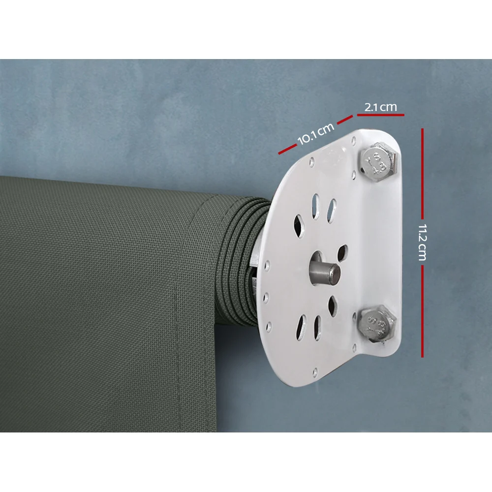 Instahut Window Fixed Pivot Arm Awning Outdoor Blinds Retractable Patio 2.4x2.1M - Nurns