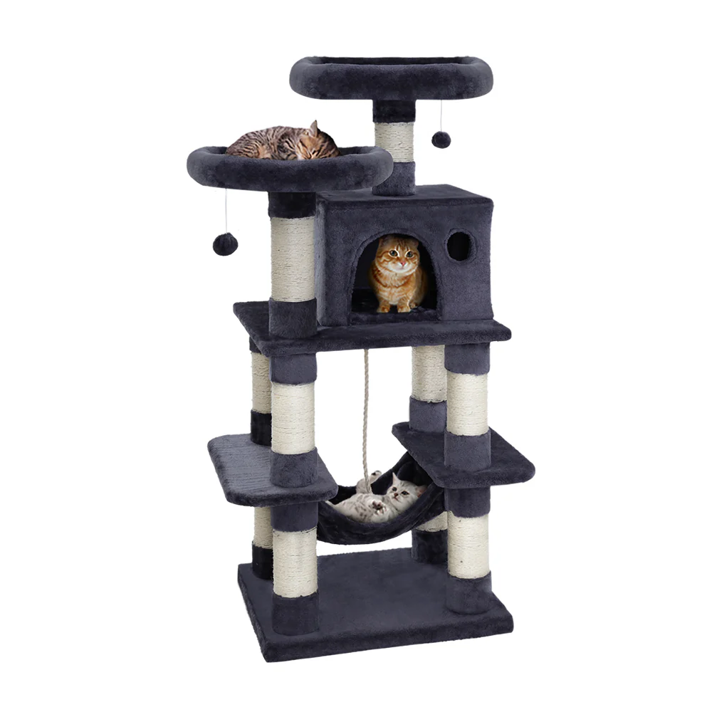 Cat Tree Trees Scratching Post Scratcher Tower Condo House Furniture Wood - Nurns