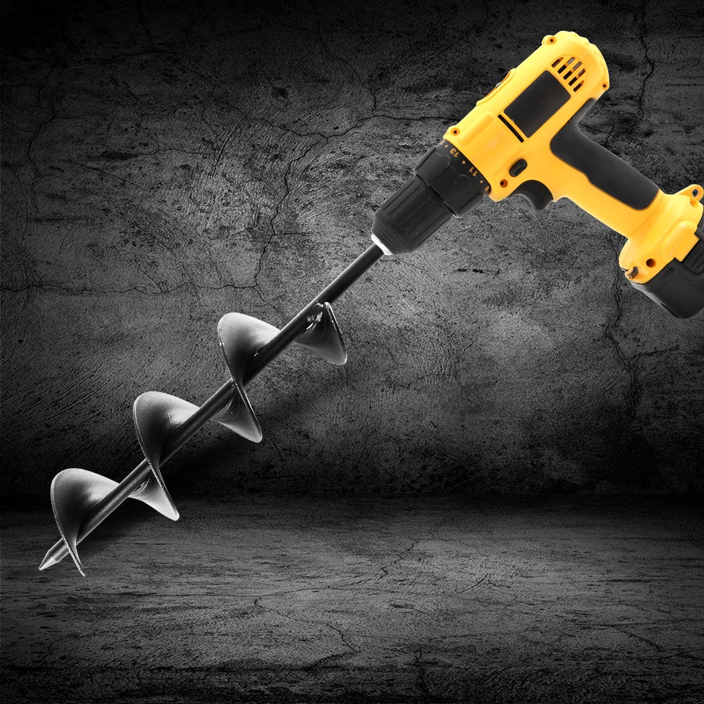 Power Garden Auger Small Earth Planter 75x300Mm Black - Nurns