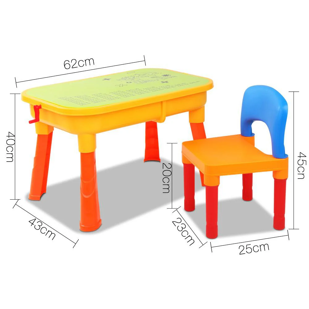Patrice Kids Table & Chairs Set Sandpit - Multicolour - Nurns