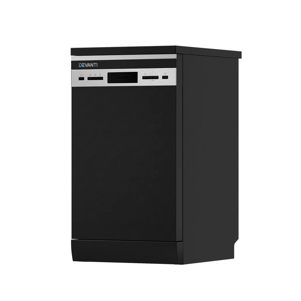 Devanti 10 Place Settings Freestanding Dishwasher Black - Nurns