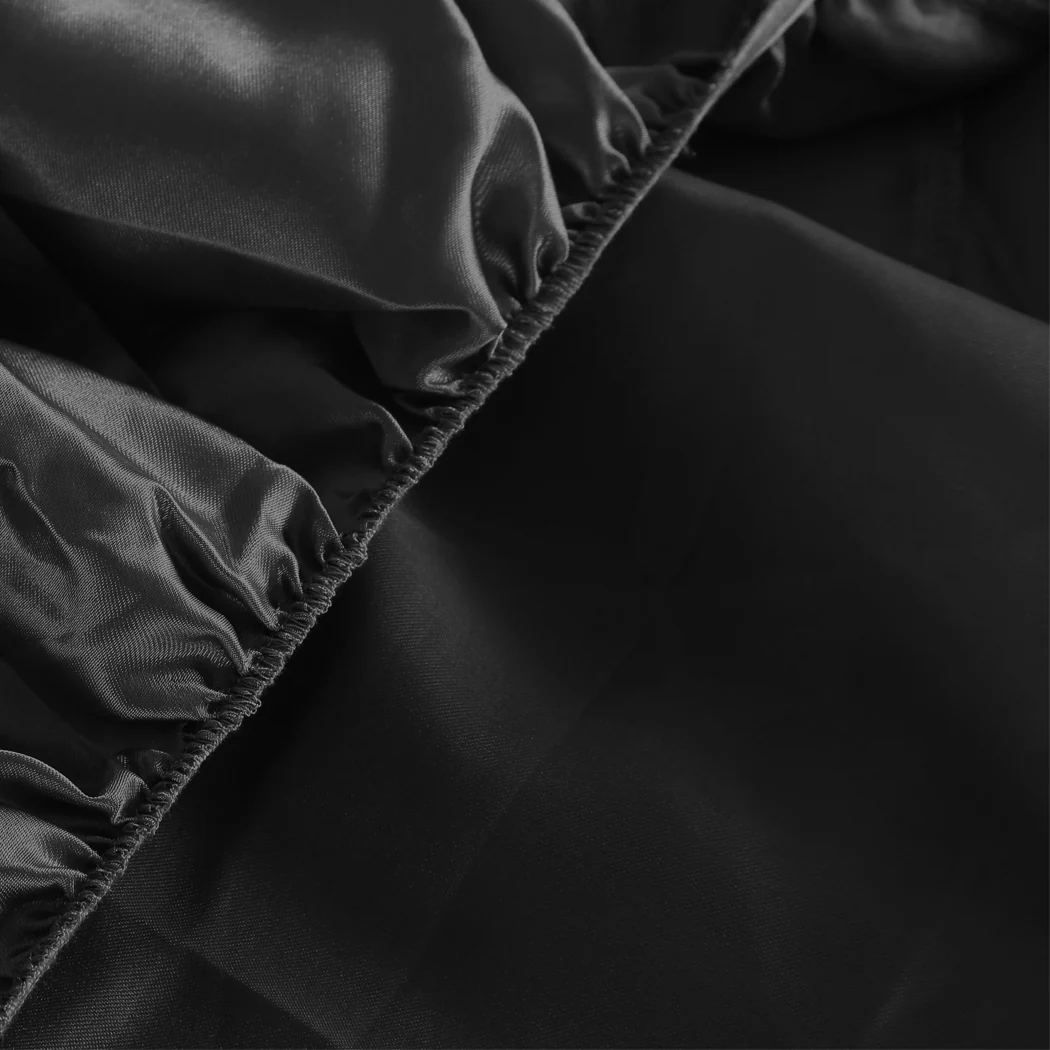 King Dreamz Silky Satin Sheets Fitted Black - Nurns