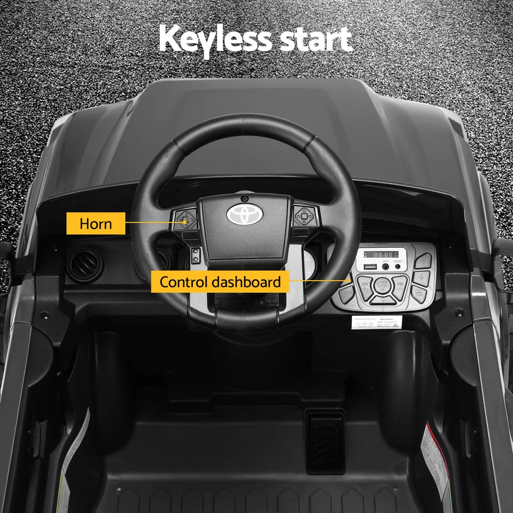 Kids Electric Ride On Car Toyota Tacoma Off Road Jeep Toy Cars Remote 12V - Grey - Nurns