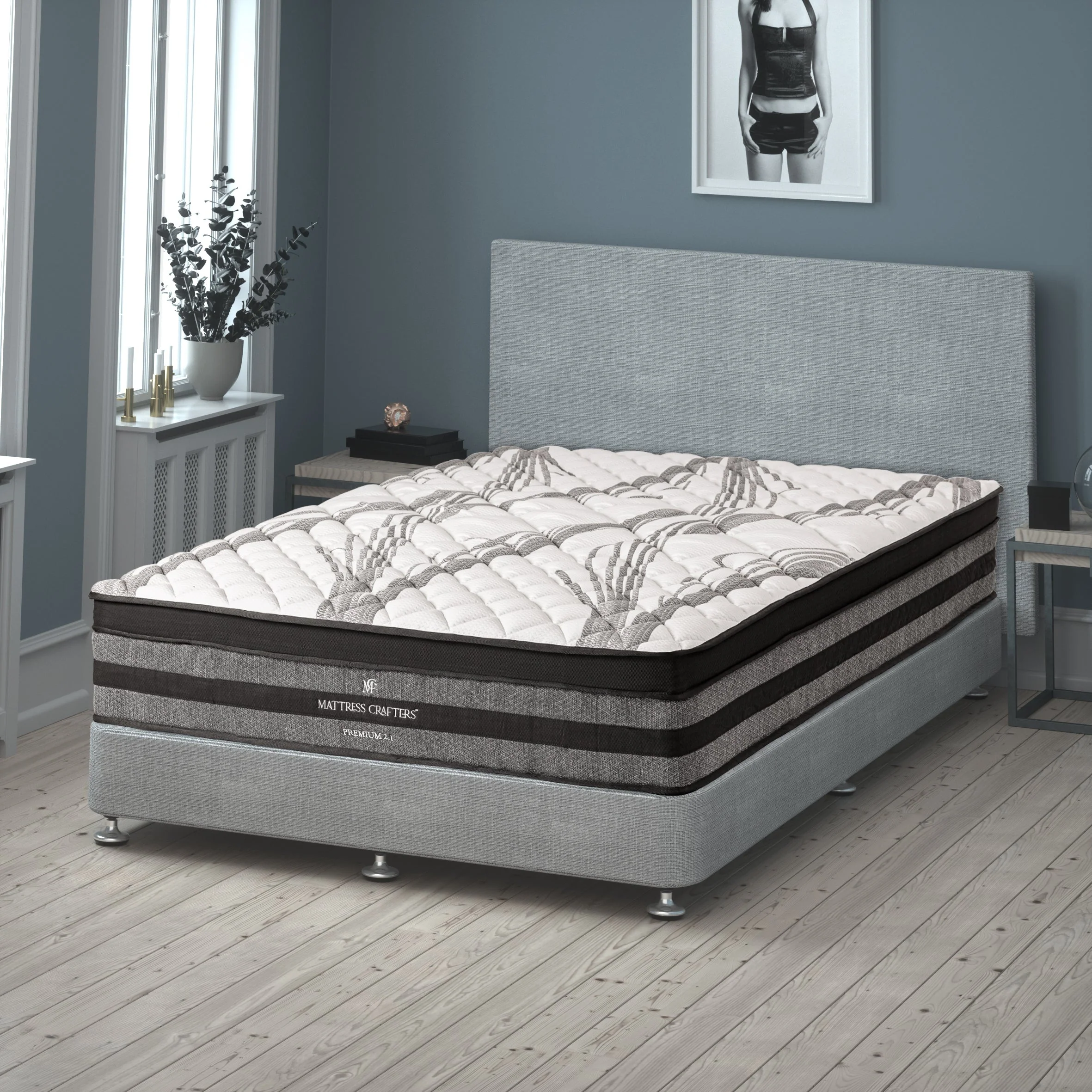 Caius 30cm Premium Mattress 7 Zone Pocket Spring Memory Foam - King Single - Nurns