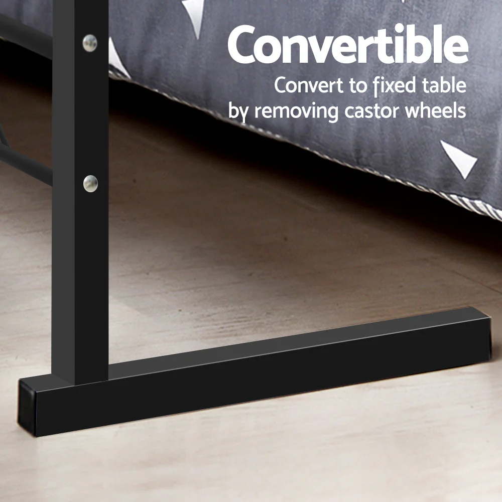 Artiss Laptop Desk Table Adjustable 60cm Dark Wood - Nurns