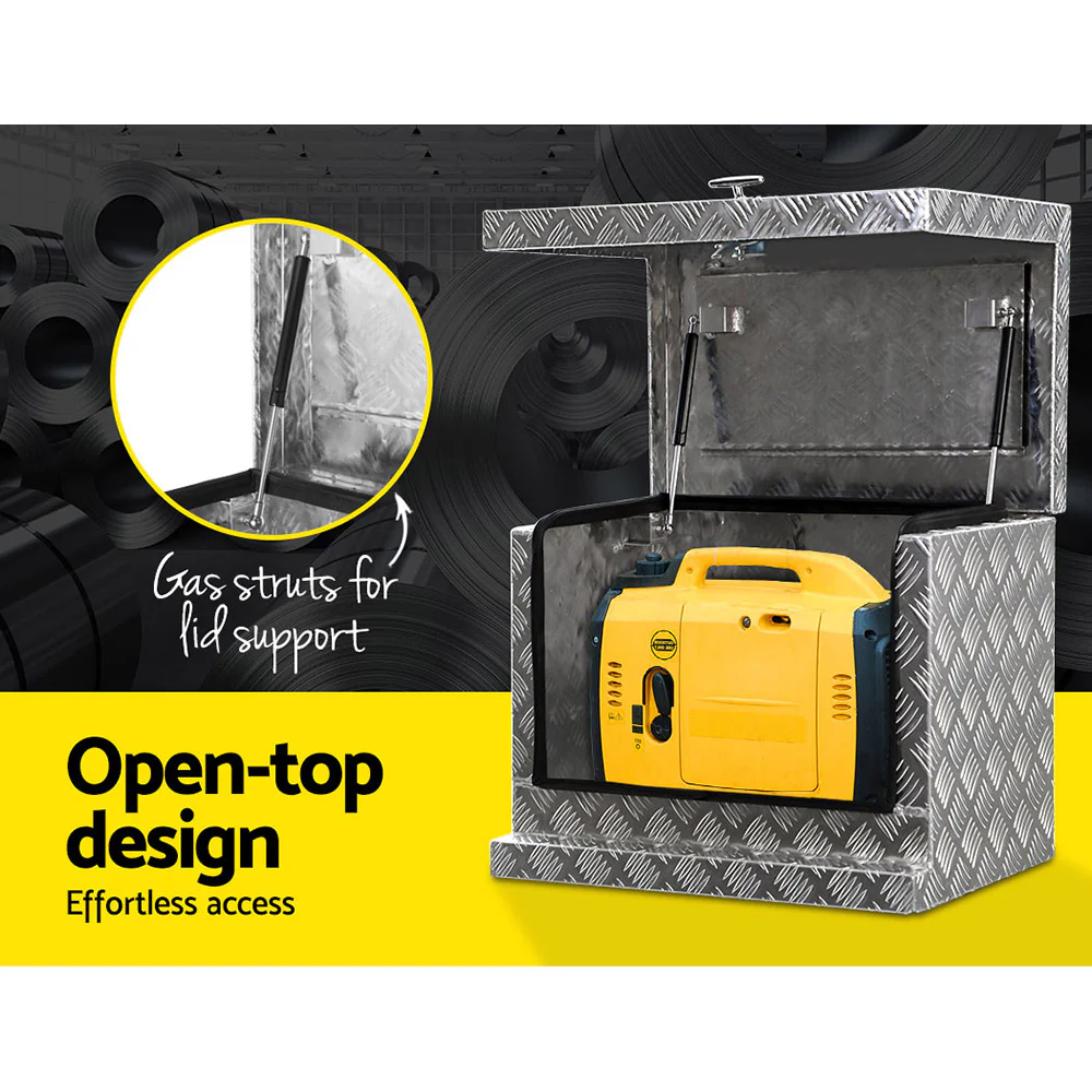 62x40x50cm Aluminium Tool box Ute Generator Toolbox Truck Trailer Canopy - Nurns