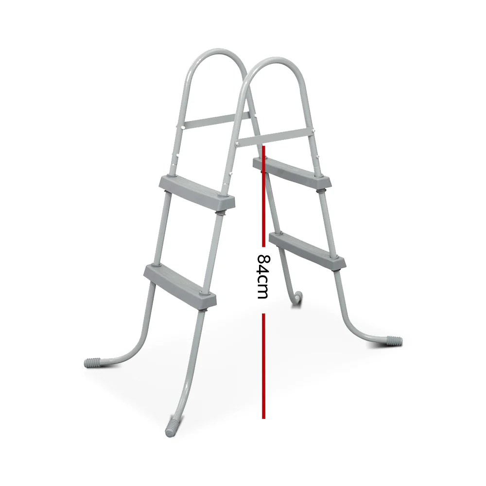 Factory Buys Pool Ladder 84cm 2 Step Above Ground Swimming Pools Removable Steps Stairs - Nurns