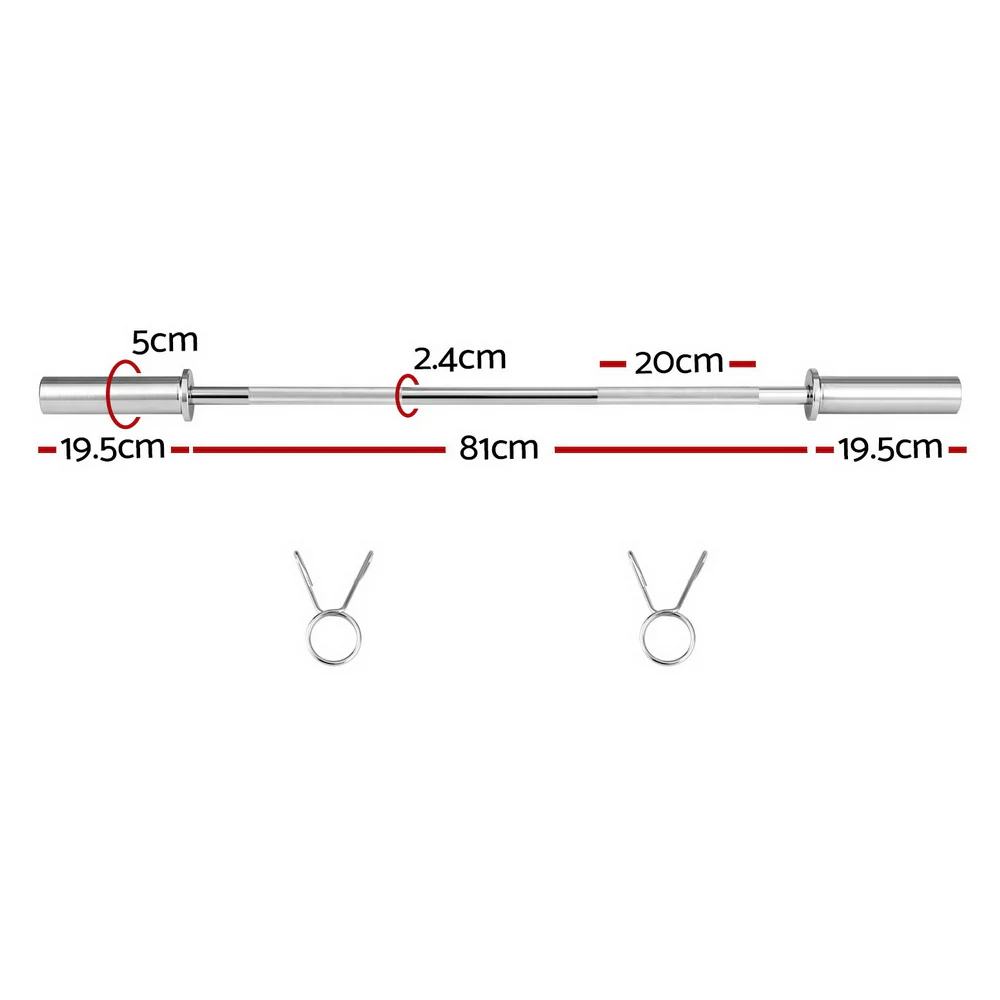 Everfit Barbell Bar Weights Lifting Dumbbells Olympic Training Bar Gym Fitness - Nurns