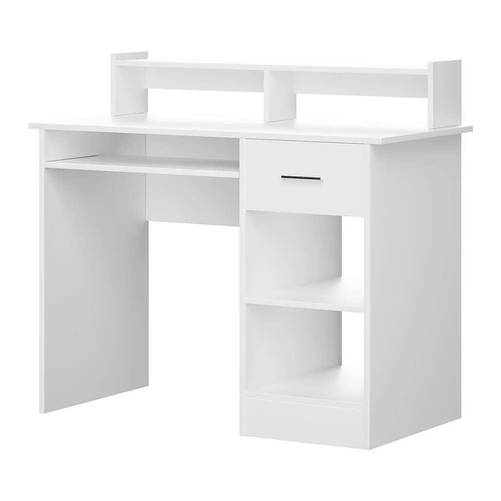Artiss Computer Desk Shelf Drawer Cabinet White 100cm - Nurns