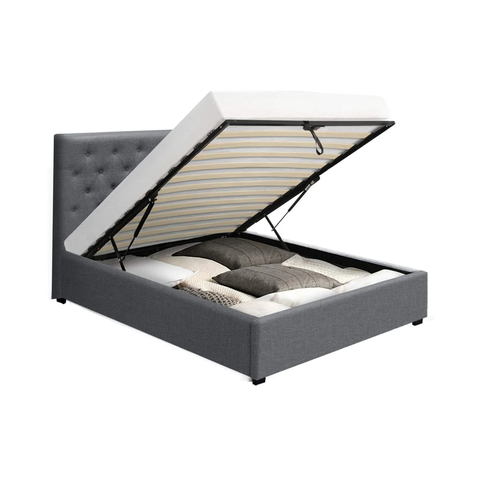 Emerald Bed & Mattress Package - Grey King Single - Nurns