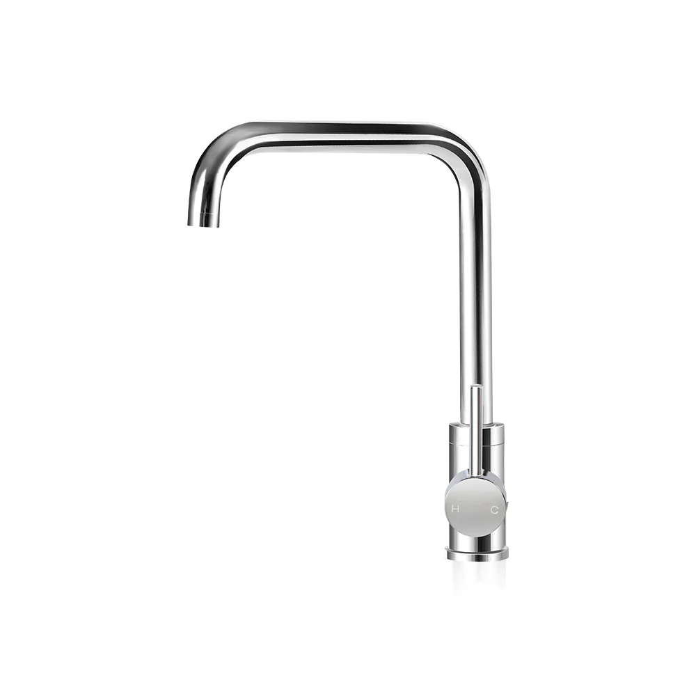 Kitchen Mixer Tap Mixer Rectangle Sink Faucet Basin Laundry Chrome - Nurns