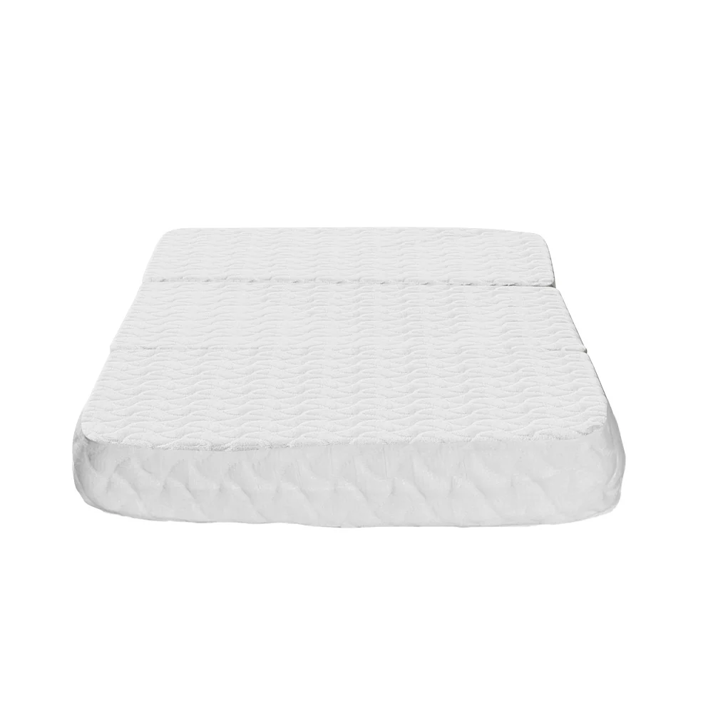 Aubrey 8cm Foldable Gel Foam Mattress Folding Baby Bed Floor Mat Travel Cot Bamboo - Cot - Nurns
