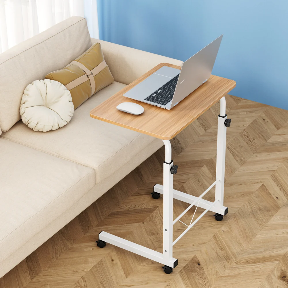 Artiss Laptop Desk Table Adjustable 60cm Light Wood - Nurns