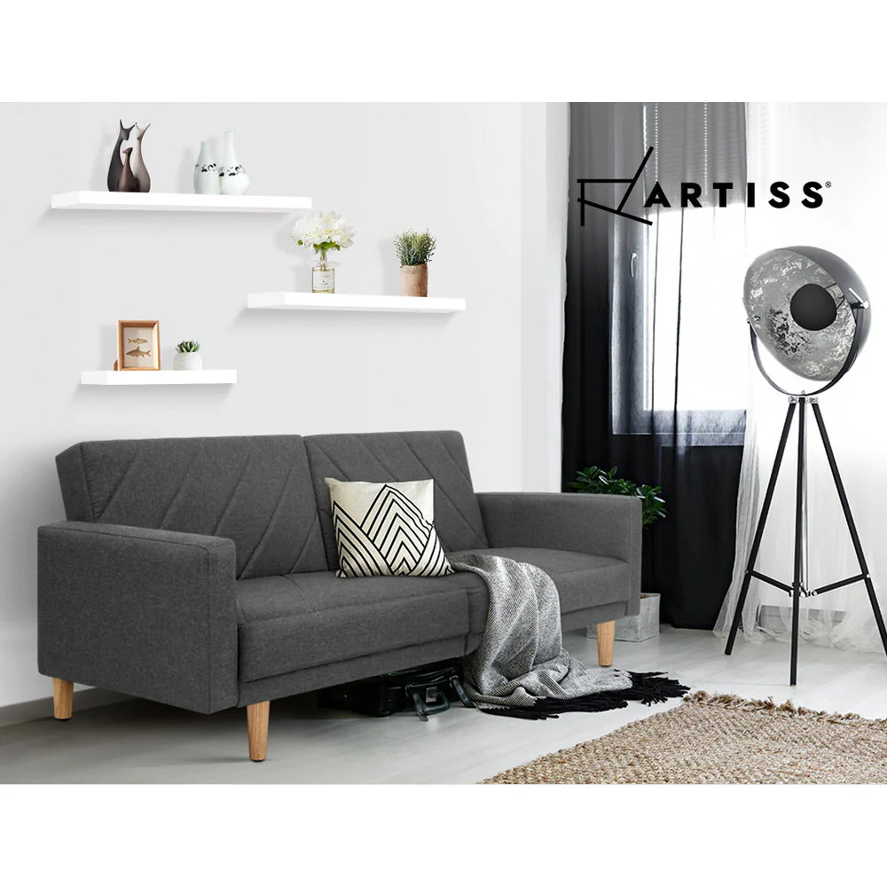 Artiss Floating Wall Shelf Set of 3 White - Nurns