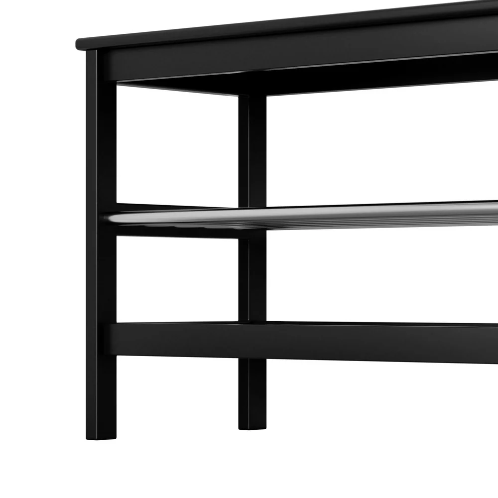Artiss Shoe Rack Cabinet Bamboo Bench 10 Paris Black - Nurns