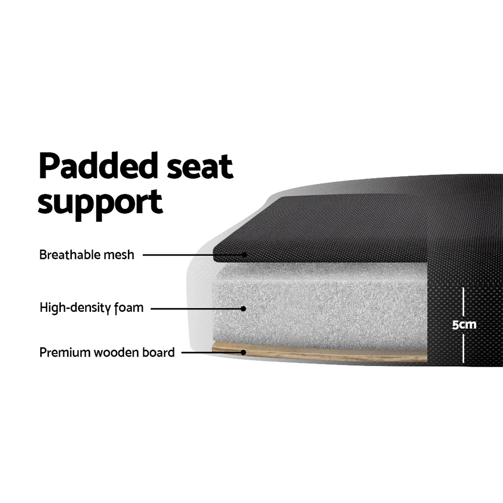 Artiss Mesh Office Chair Computer Gaming Desk Chairs Work Study Mid Back Black - Nurns