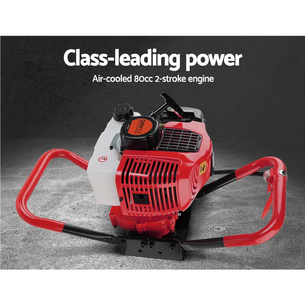 80CC Petrol Post Hole Digger Drill Extension Auger Bits - Nurns