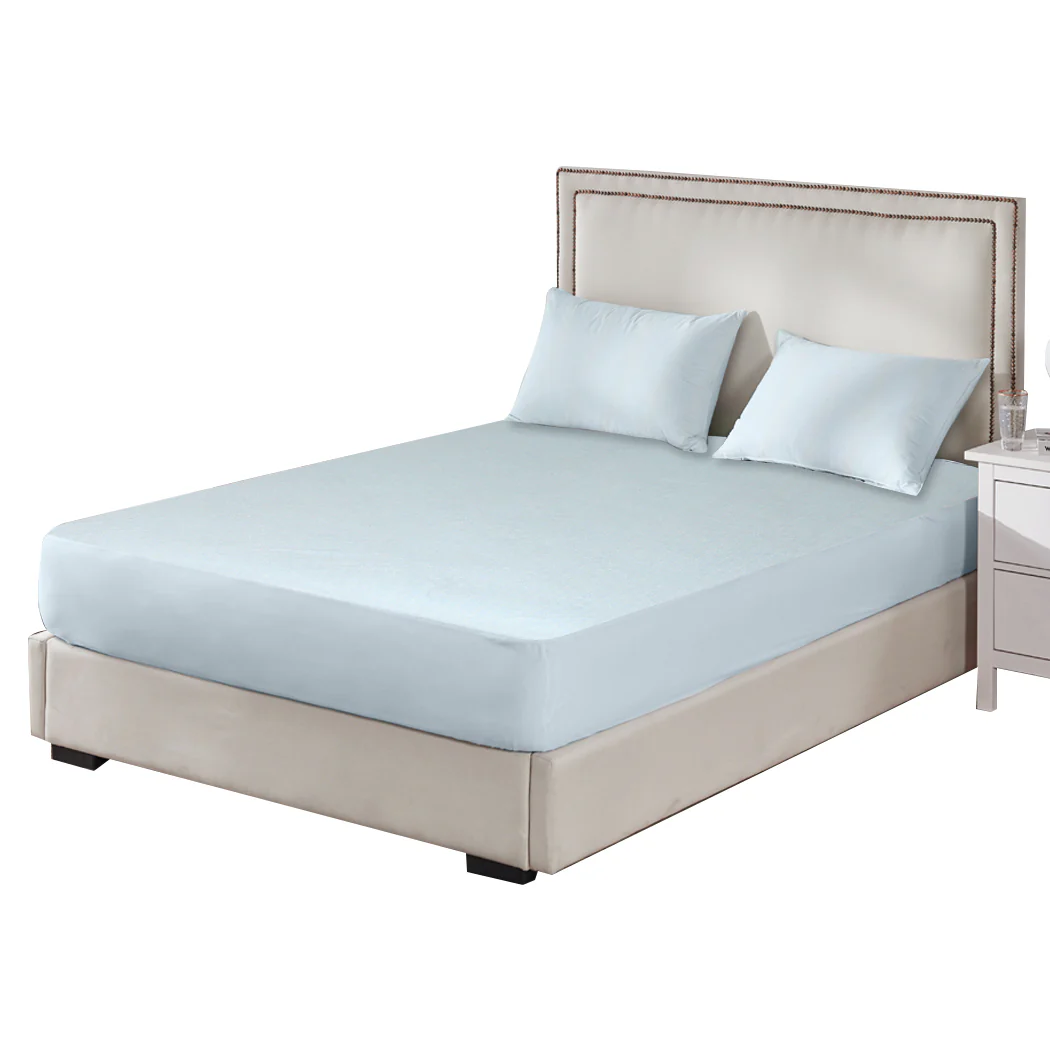 Double DreamZ Mattress Protector Pillowcases Blue - Nurns