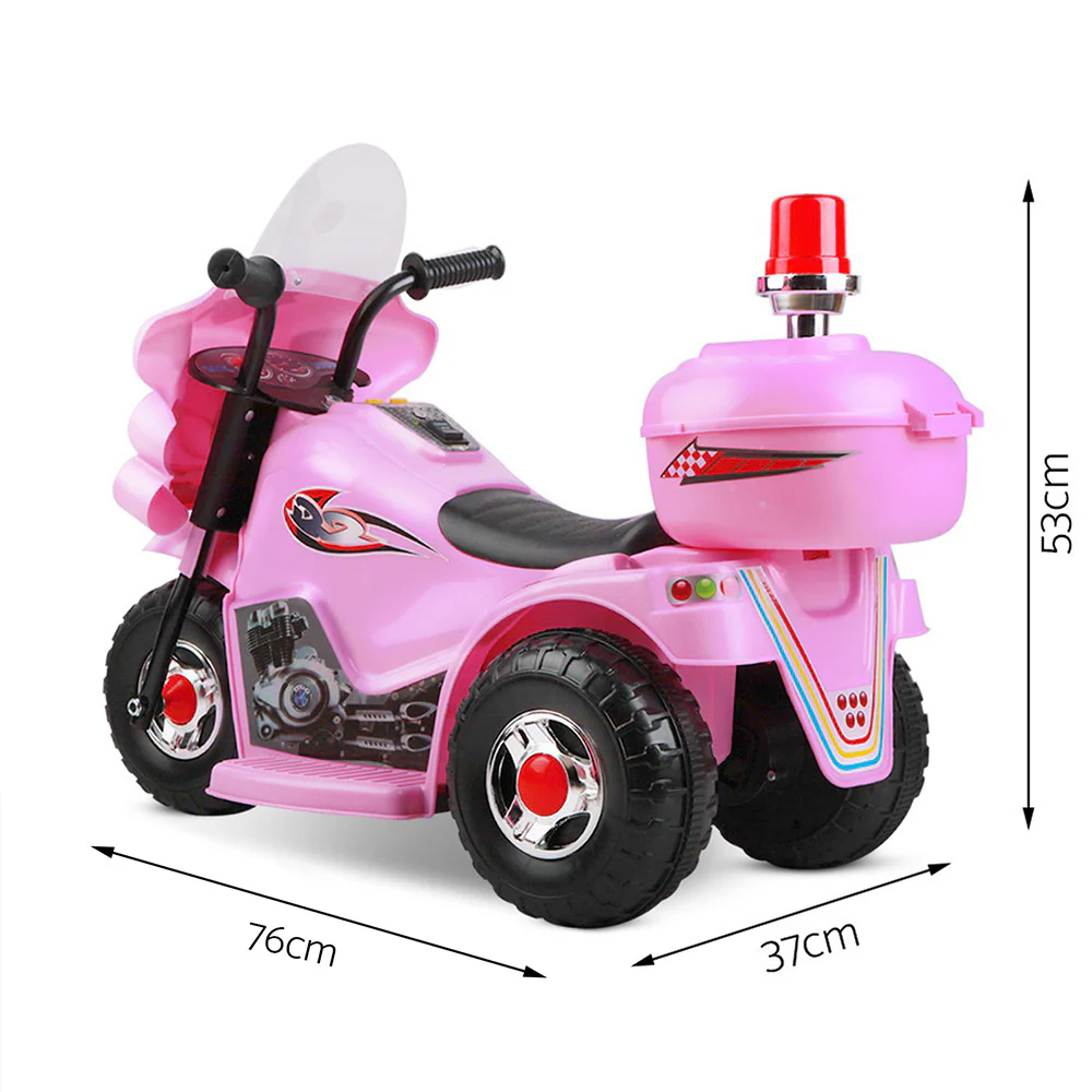 Kids Ride On Motorbike Motorcycle Car - Pink - Nurns