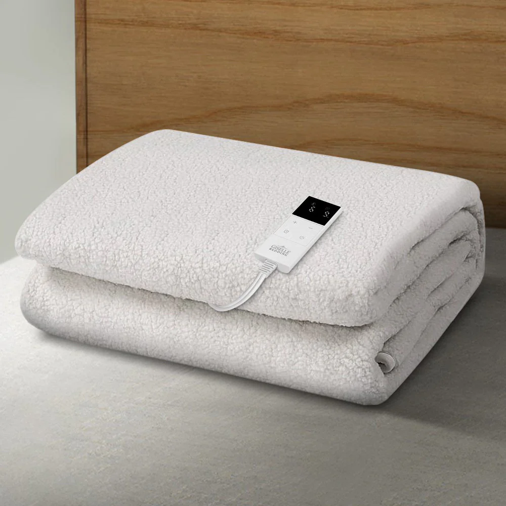 Wendell Electric Soft Blanket Single Size Fleece - White - Nurns