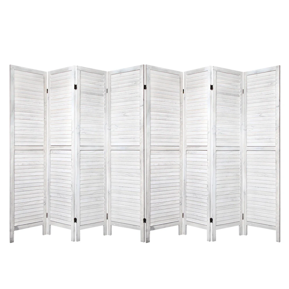 8 Panel Room Divider Screen 326x170cm - White - Nurns