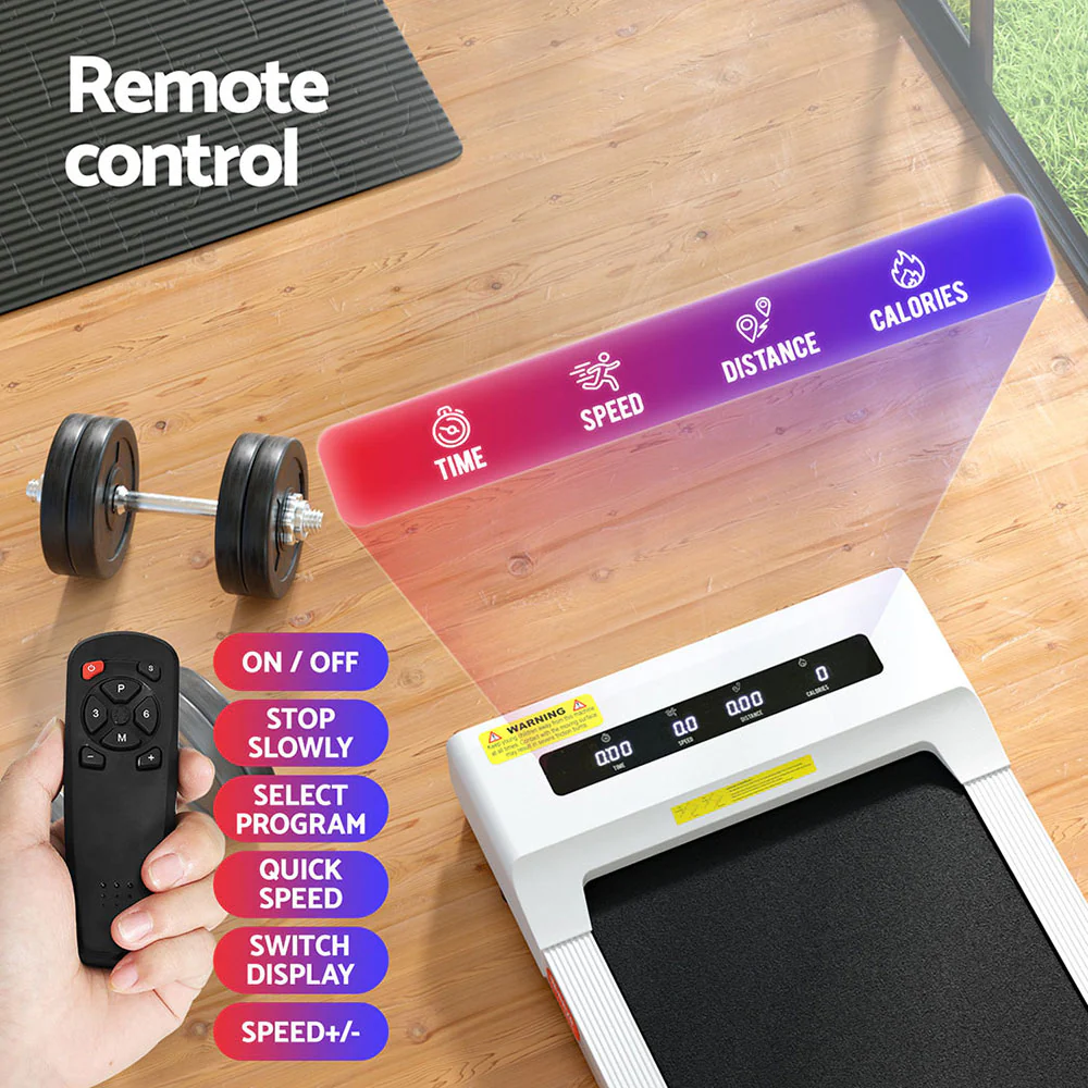 Everfit Treadmill Electric Walking Pad Under Desk Home Gym Fitness 360mm White - Nurns