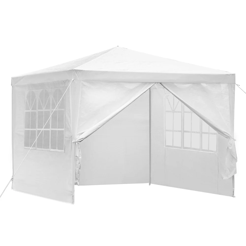 Instahut Gazebo 3x3m Marquee Wedding Party Tent Outdoor Camping Side Wall Canopy Window Panel White - Nurns