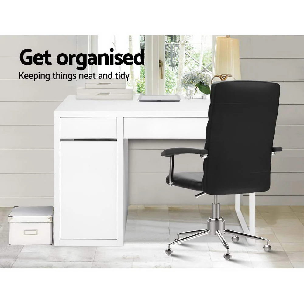 Artiss Computer Desk Drawer Cabinet White - Nurns