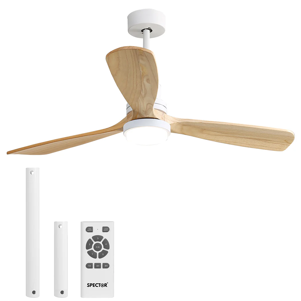 Ceiling Fan 52'' DC Motor Wood - Natural - Nurns