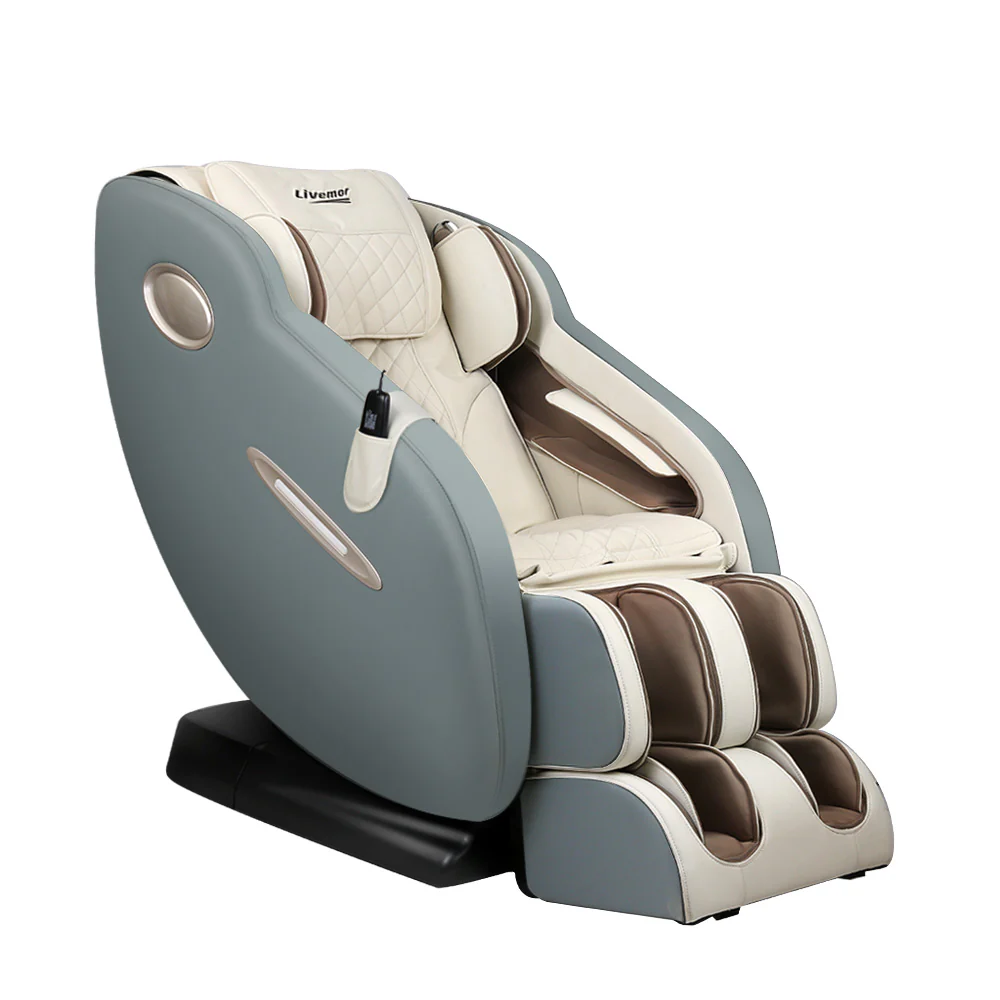 Ajax Massage Chair Electric Recliner Shiatsu Zero Gravity Head Massager - Grey - Nurns