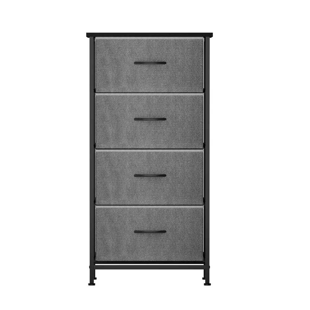 Artiss Chest of 4 Drawers Storage Dresser Tallboy - Grey - Nurns