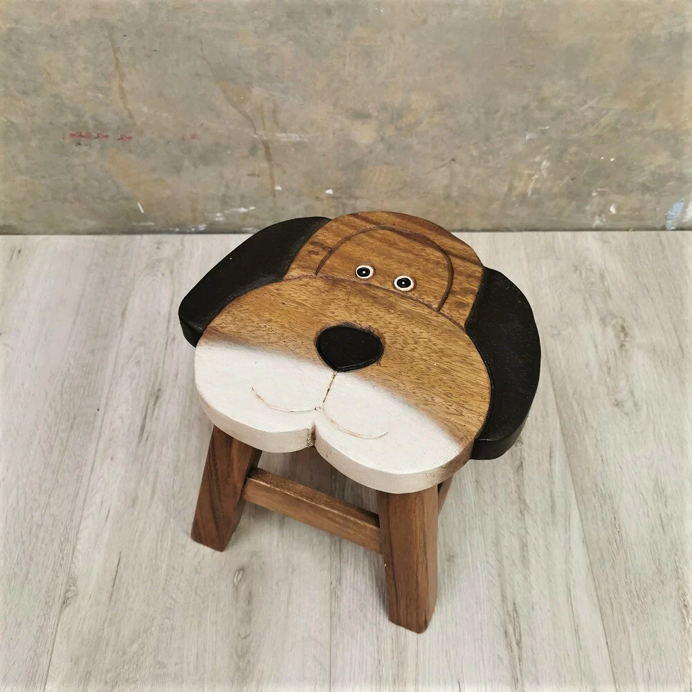Kids Wooden Stools Dog - Nurns