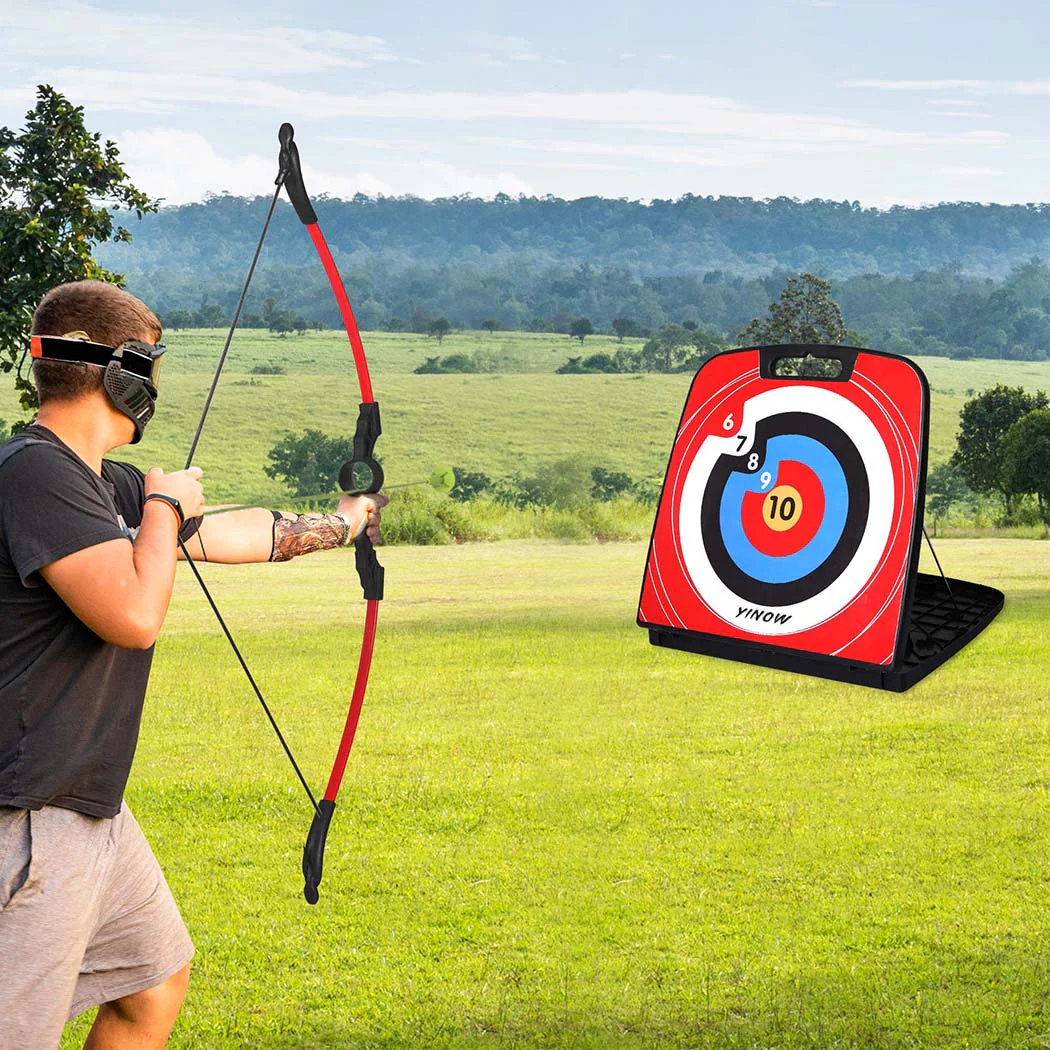 Soft Archery Set Kids Adult Bow and Arrow Shooting Target Arrows Outdoor Game - Nurns