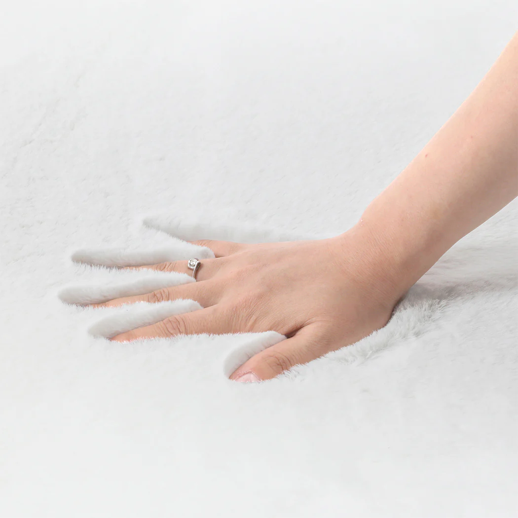 Lennon 60x160cm Floor Rug Area Rugs Cloud Fluffy - White - Nurns