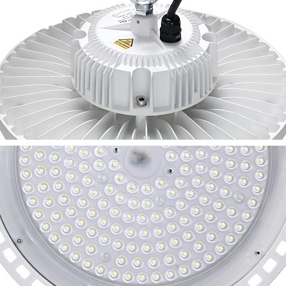 LED High Bay Lights 150W UFO Industrial Shed Warehouse Factory Lamp White - Nurns