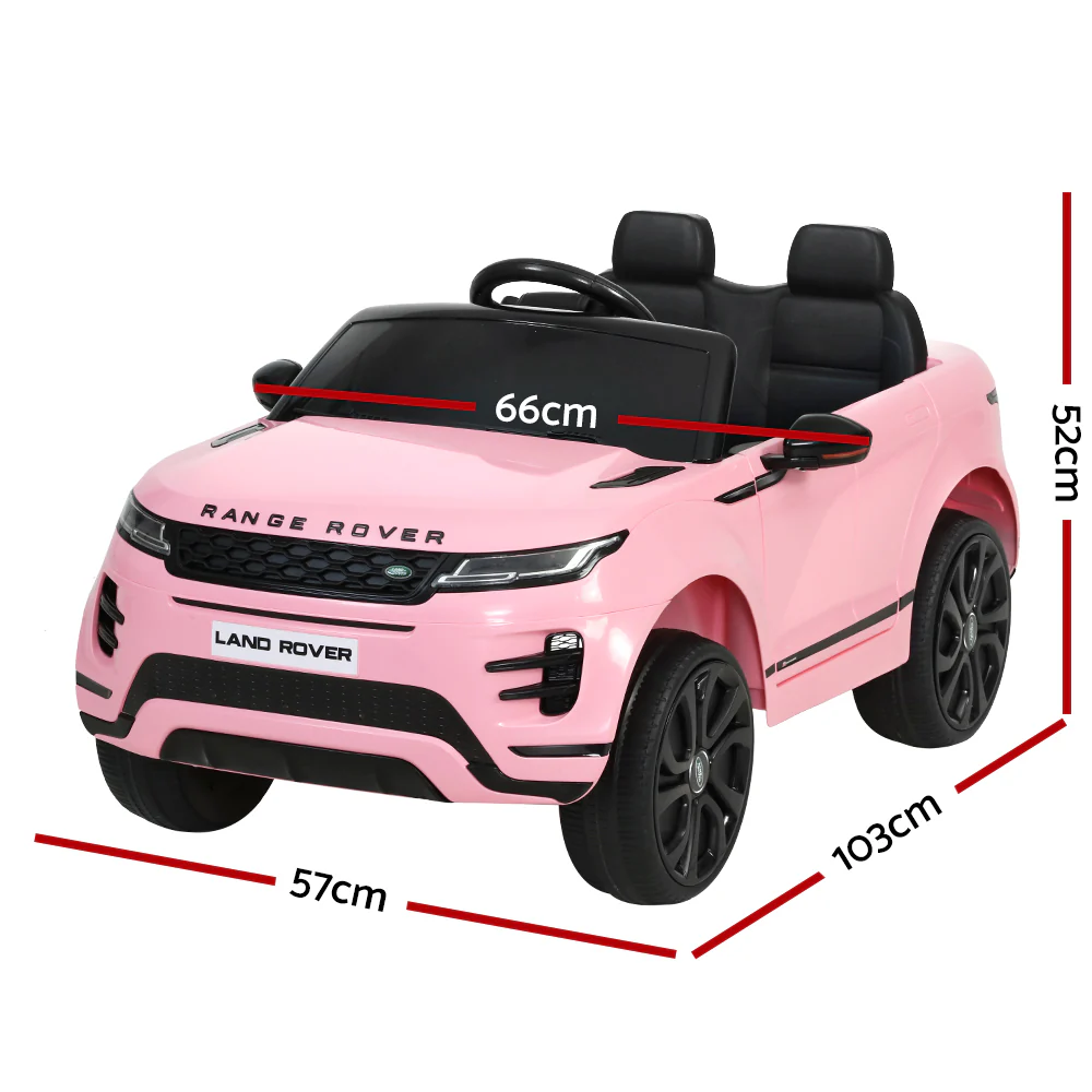 Kids Ride on Car Licensed Land Rover 12V Electric Car Toys Battery Remote - Pink - Nurns