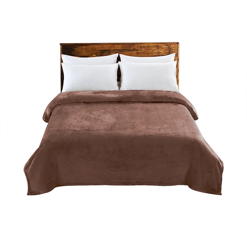 Waylon Throw Ultra-Soft Blanket 320gsm 220x160cm Warm - Mink - Nurns
