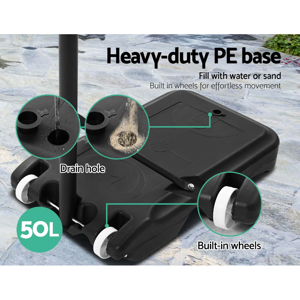 Everfit 2.1M Basketball Hoop Stand System Adjustable Portable Pro Kids Clear - Nurns