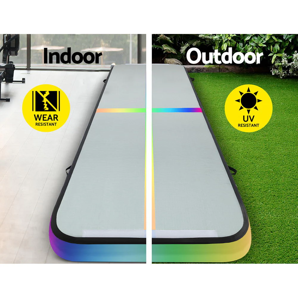 Everfit 4X1X0.2M Air Track Inflatable Tumbling Mat Gymnastics Yoga Mat - Nurns