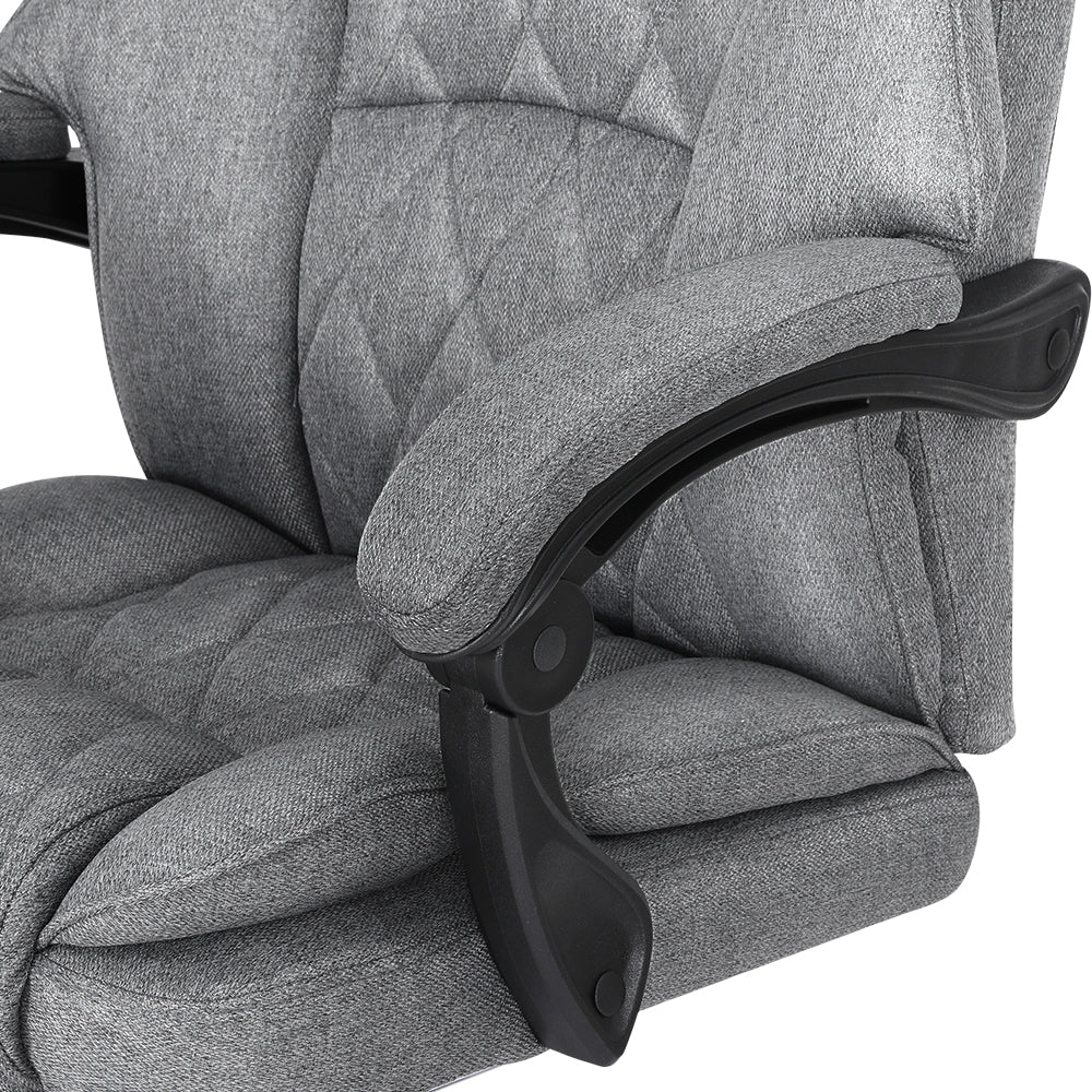 Artiss Executive Office Chair Fabric Recliner Grey - Nurns